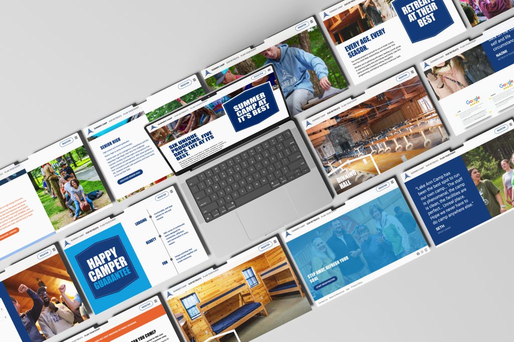 camp website redesign