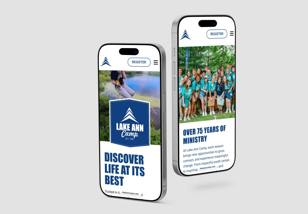 camp website redesign